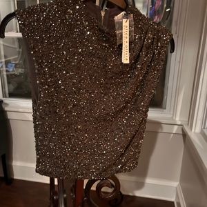 Alice + Olivia   Sequins Top with matching skirt